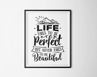 Inspirational Wall Art - Wall Decor - Home Decor - Minimalist Decor - Simple Decore - Wall Art - Art - Ink on Paper - Black and White