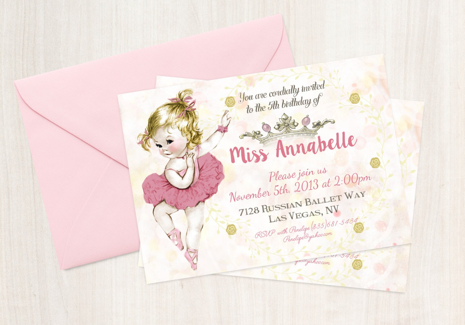 vintage ballet customizable birthday invitations customize girl birthday invitations ballet birthday printable invitations ballet 043