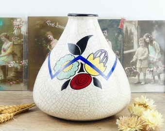 Art Deco Vase - 1930s Vase - Soliflore - Vintage - Flowers Vase - Paris Apartment - French vase - French ceramic