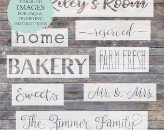 Custom Single-Line Text STENCIL or DECAL / Custom Stencil / One-Time Use Adhesive Vinyl Stencil / Reverse Vinyl Stencil / Vinyl Decal
