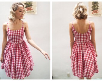 Penelope Dress “Sunday Picnic” Red Gingham