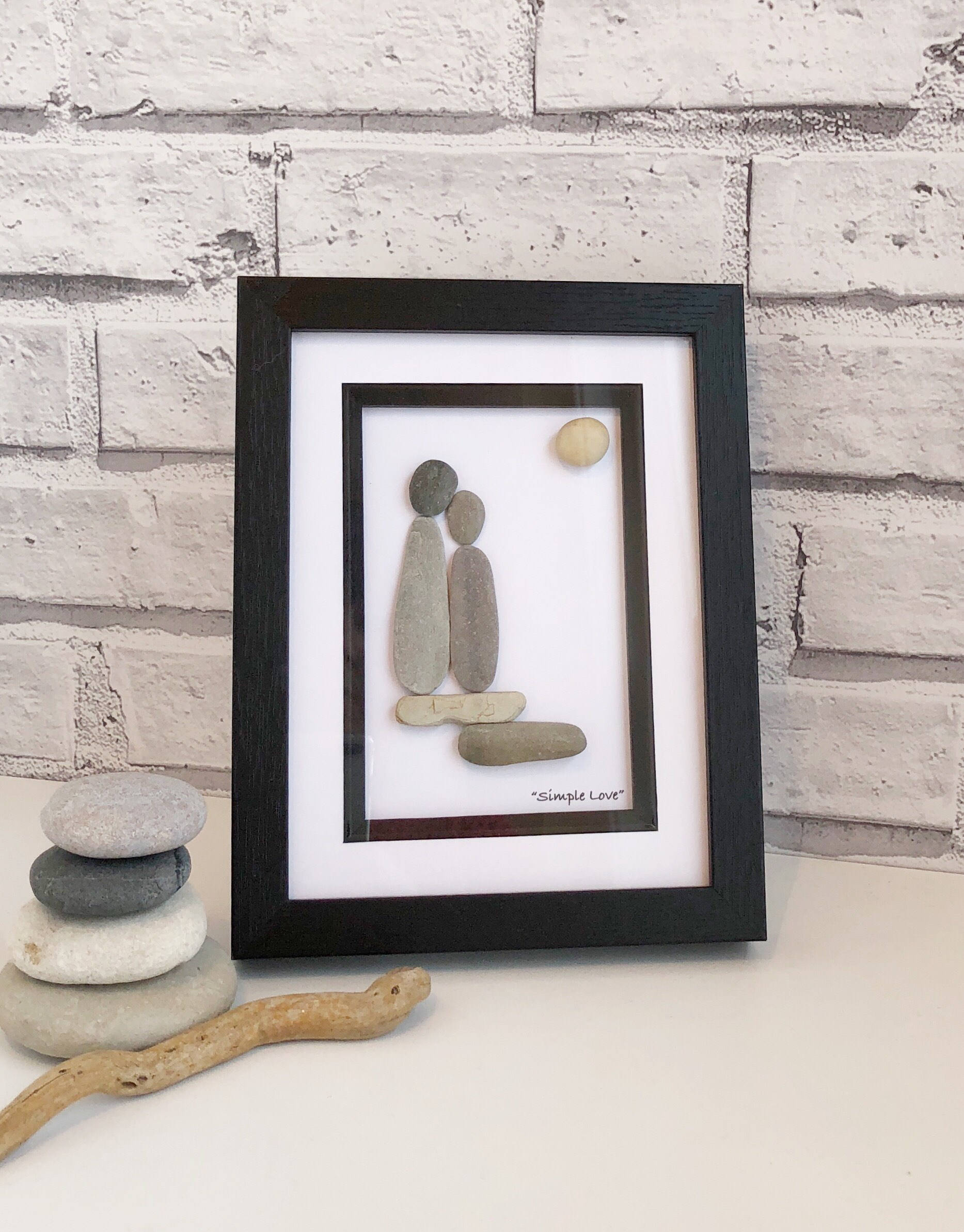 Handmade Pebble Art Simple Love Pebble Art Love