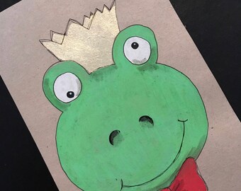 Frog Prince greeting card