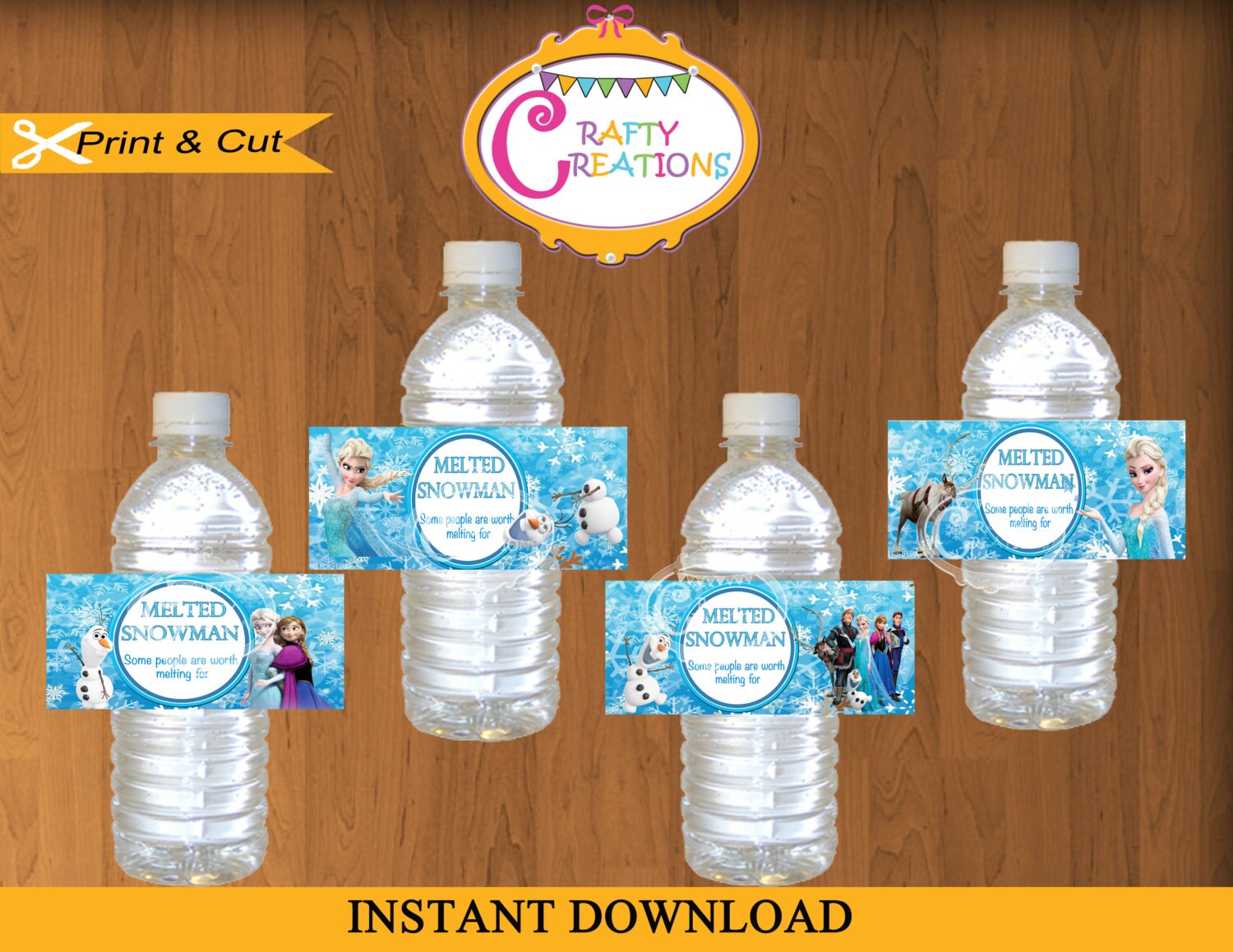 disney frozen water bottle labels printable disney instant