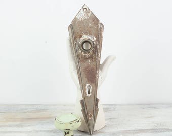 Vintage Large Metal door knob face plate