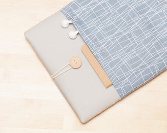 Laptop sleeve 13 inch, Macbook Pro case / Macbook Air 13 sleeve, 13 inch laptop case, - Web grey ash