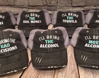I'll Bring the Alcohol, Bad Decisions, Bail Money, Alibi, Shot Glass, Tequila, More Alcohol, uber, 40 reasons, fireball,beach, party, bridal