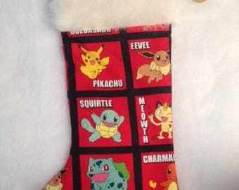Red Christmas stocking w/ fur collar