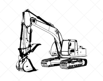 Download Excavator svg | Etsy