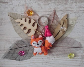 Plush Fox ~ Fox Keychain ~ felt ~ Fox ~ Keychain ~ Fox