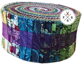 Benartex Here Comes The Sun Pinwheel 2.5" Precut Fabric Quilting Cotton Strips Jelly Roll Ann Lauer PWHCSPK
