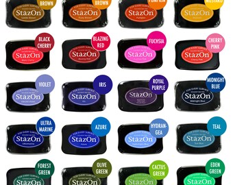 StazOn Ink pads, Permanent Ink, Ink For Stamping, Rubber Stamp Ink, Stamp Pad, Ink Pad, Ink For Glossy Paper, Ink For Most Surfaces