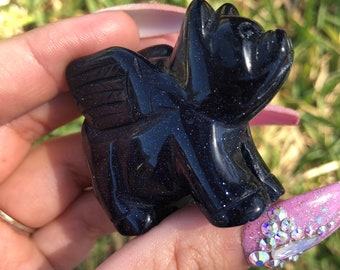 Blue Goldstone Flying Pig