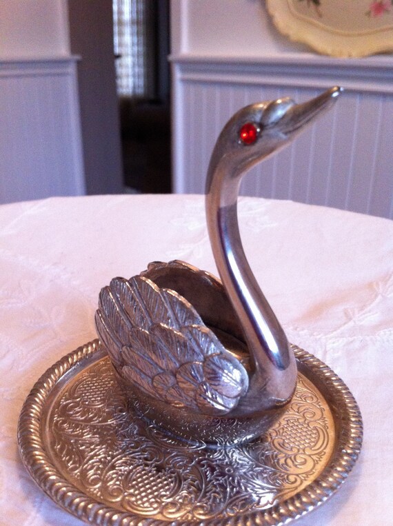 Vintage Ring Holder EP Zinc Alloy Silver Stamped on Bottom