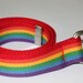 Rainbow Webbing Belt D Ring 1.25" Wide Large Rainbow Belt Mens Rainbow Belt Ladies Rainbow Belt Rainbow Webbing Belt Costume Belt