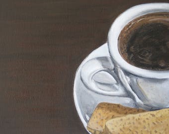 Cup of Joe and Biscuits- Acrylic on Canvas