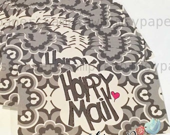 Happy Mail Stickers, Grey Medallion Edition