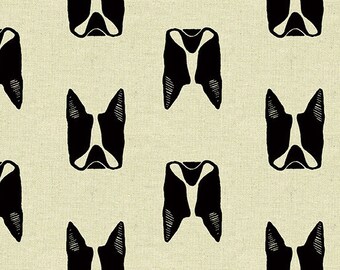 CAPTAIN in Neutral, Dog Print, Linen and Cotten, Maker Maker by Sarah Golden for Andover Fabrics