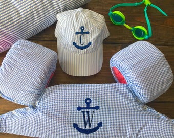 Blue Gingham Puddle Jumper Cover