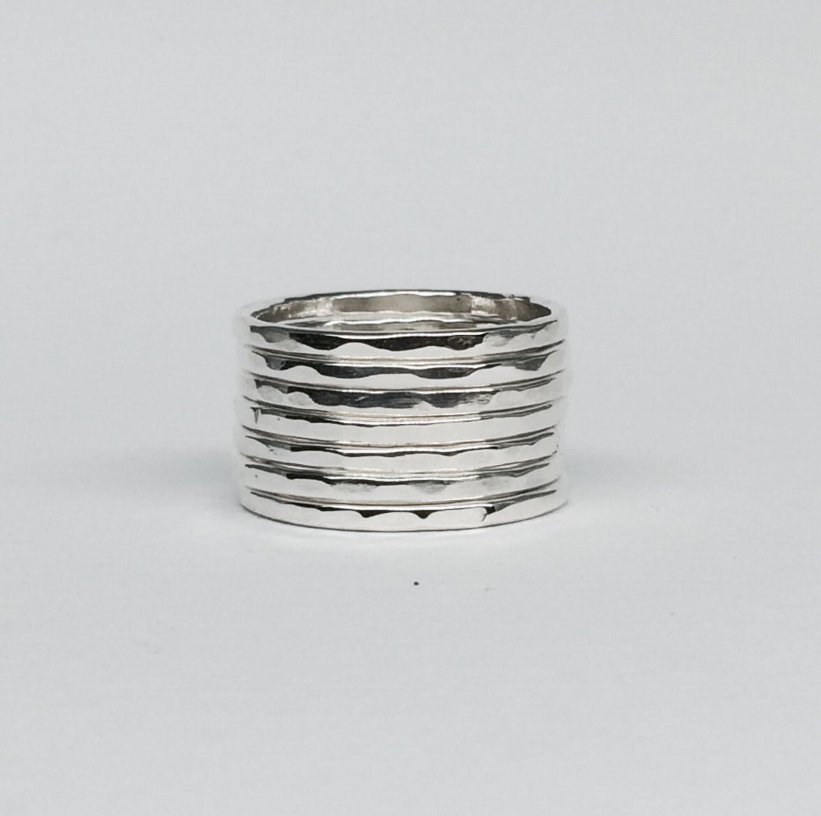 stackable rings silver stackable rings set of 7 handmade