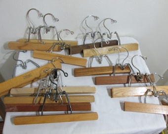 Wood Pants or Skirt Hanger Clamp Note Photo Holder Priced Each