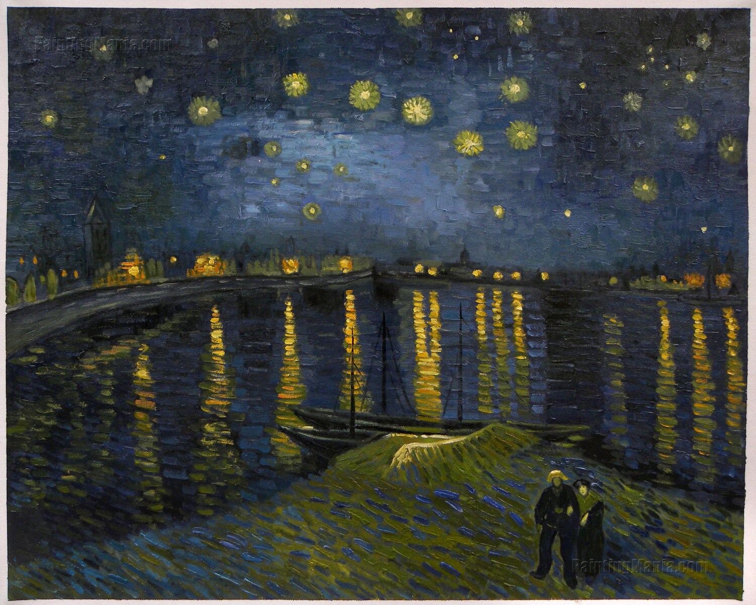 Starry Night Over The Rhone Vincent Van Gogh Hand-painted