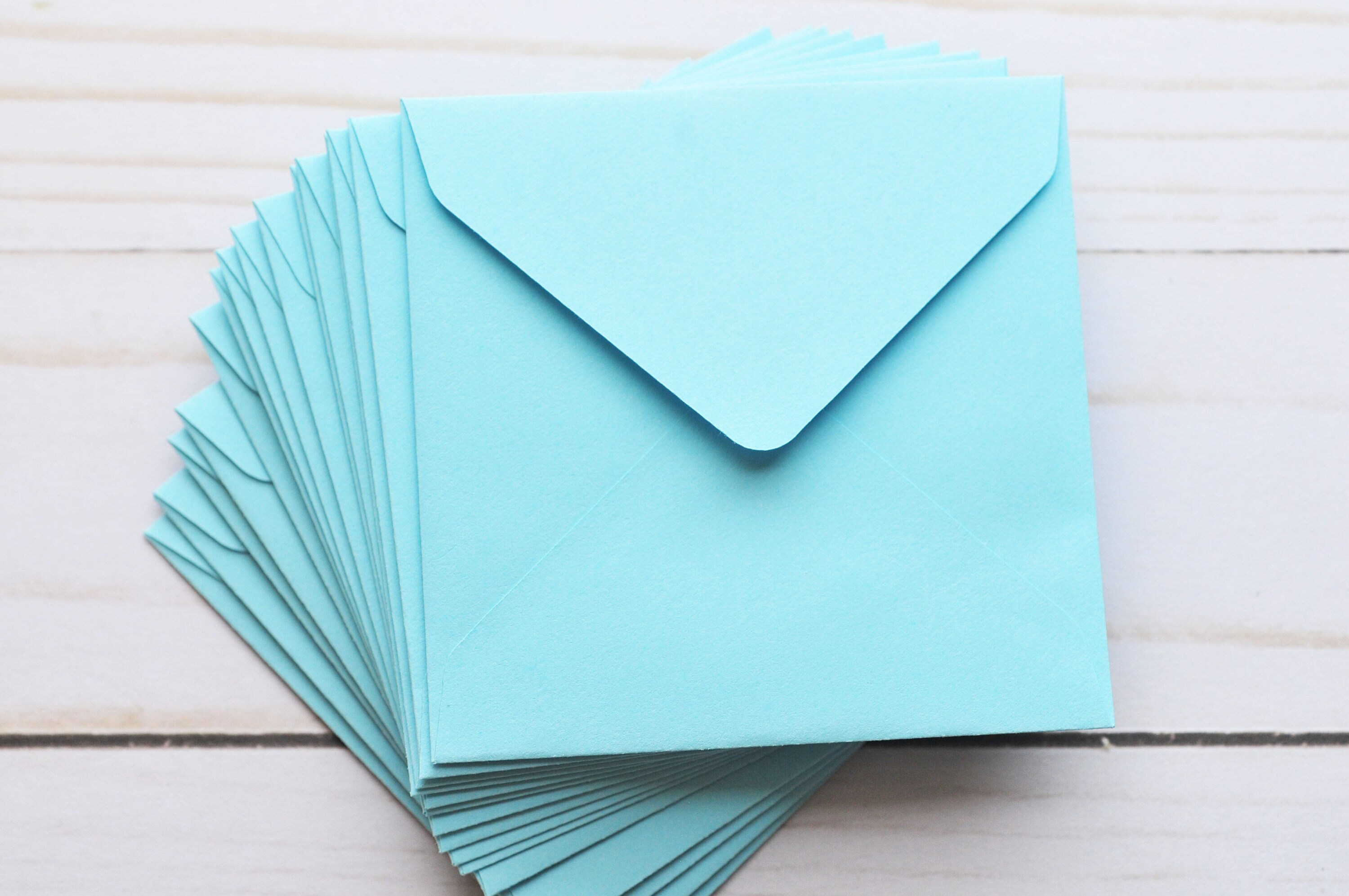 Mini Envelopes Light Blue // Set of 10 // Blank Cards