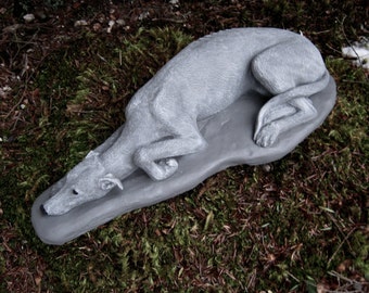 Greyhound Statue, Concrete Whippet, Greyhound Dog Statues And Figures For Your Home And Garden, Pet Memorial Remembrance Head Stones