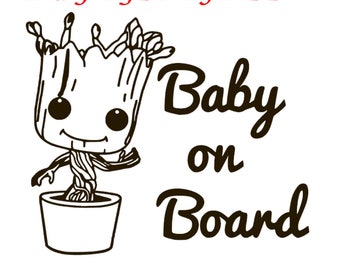 Baby groot decals | Etsy