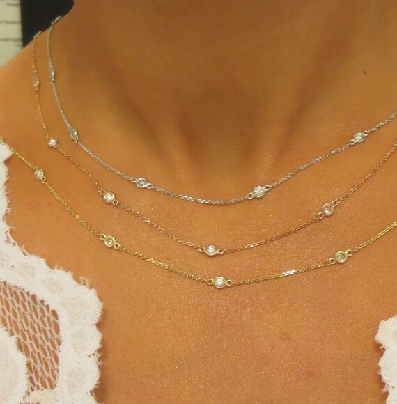 moissanite by the yard necklace