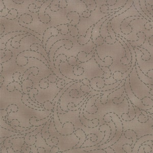 CLEARANCE - Bobbins and Bits by Pat Sloan Stitching Swirls in Nickel for Moda1 Yard Cut