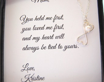 Mother of the Bride, Mothers Day Gift, Mothers Necklace, Mother of the Groom gifts, Mom Gifts, To Mom from Daughter, Birthday gift to Mom