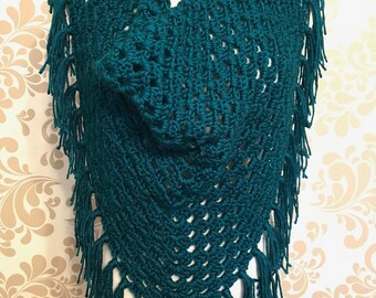 Caron Simply Soft vscarf with fringe