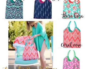 Large Beach Bag, monogrammed Beach tote , Summer Tote , vacation bag, Bridesmaid gift, bridal party gifts