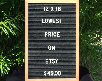 SALE Felt Letter Board 12"x18" Oak Frame Letter Board With letters Felt Board Felt Sign