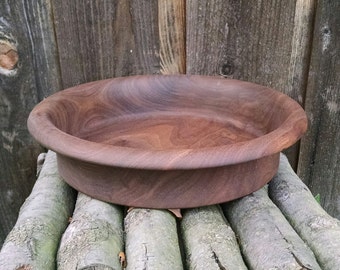Walnut Wood Bowl - Reclaimed Walnut Wood Wooden Bowl - Rustic Home Decor - Hand Turned Wood Bowl