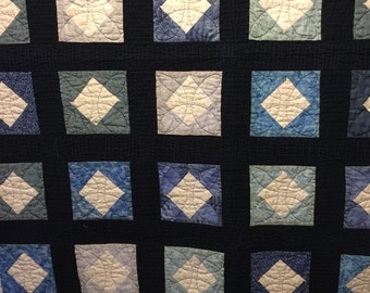 Quilt Blue and White Lap Size 46' X 60"