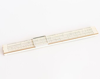 Vintage Logarithmic Slide Ruler, Soviet Russian USSR Logarithmic Slide Ruler 1960 Calculator of the Past