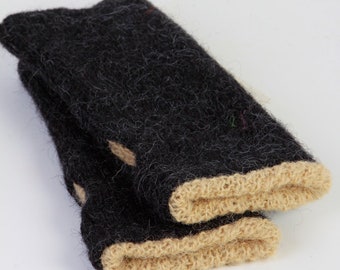 Icelandic Wool Finger-less Mittens - Wrist Warmers - 100% Icelandic Wool
