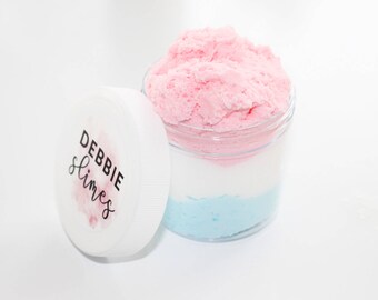 COTTON CANDY NEAPOLITAN // Snow Slime, Cloud Slime, Scented Slime, Stretchy Slime, Cheap Slime, Affordable Slime