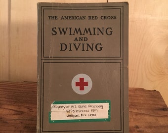 Swimming and Diving, 1938, The American Red Cross, Vintage Book