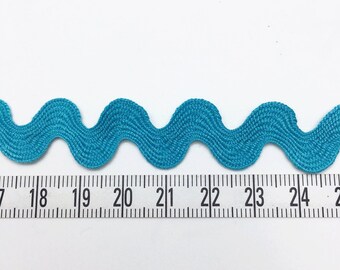 5 yards 3/4 inch Large Rick Rack Trim - Number 122 Azure Blue