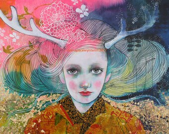 Golden Warrior -ACEO Open edition reproduction by Maria Pace-Wynters