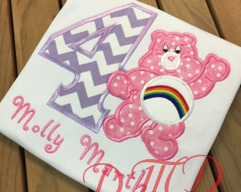 Cheer Bear Birthday Applique Shirt