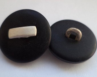 12 buttons Black Silver 18mm (97)