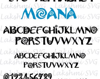 Moana svg Alphabet,moana svg, ai, eps, png, INSTANT DOWNLOAD,moana svg, moana letters Disney Alphabet,Disney SVG Alphabet, disney letters