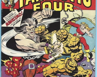 Comic, Fantastic Four 151, Mister Fantastic, Thing, Human Torch, Invisible Woman, Mahkizmo, Thundra, Machus, Femizon, Marvel Comics
