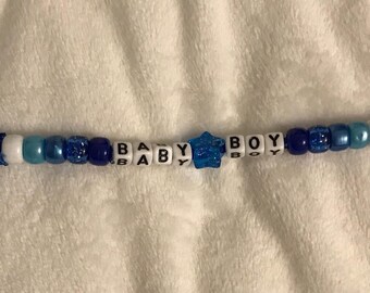 blue baby boy dummy clip