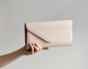 Nude Clutch Bag, Elegant Purse Evening Bags, Removable Strap, Purse Crossbody, Maid of honor gift, Convertible clutch bag
