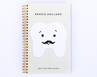 Lilac Planner - Mr. Mustache - Dental and Dental Hygiene Student Planner - Lilac Paper